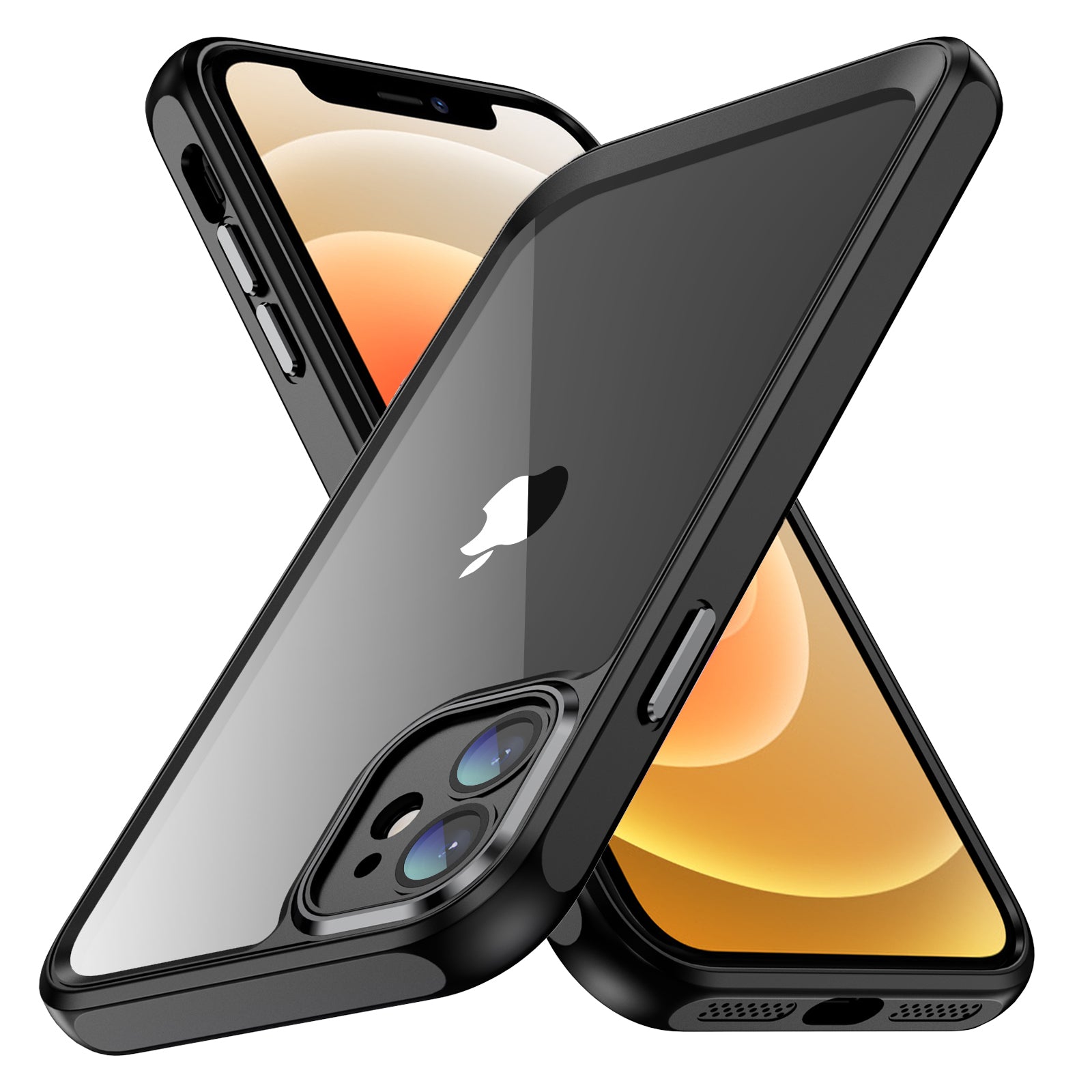 For iPhone 12 Clear Phone Case TPU Frame Acrylic Back Precise Cutouts Phone Cover For iPhone 12 Clear Phone Case TPU Frame Acrylic Back Precise Cutouts Phone Cover